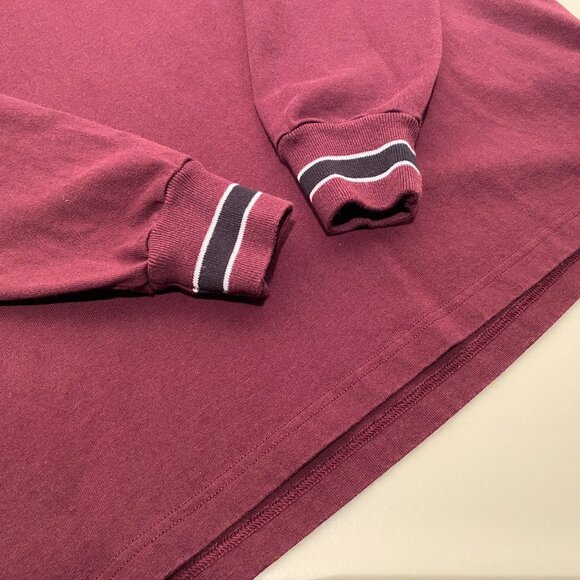 American Eagle Standard Fit Men's Striped Collar Long-Sleeve Pullover Tee - Picture 5 of 6